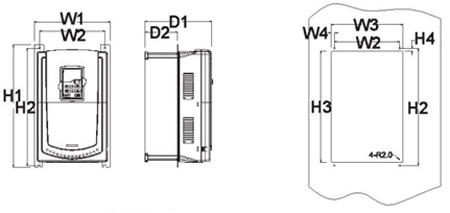 Преобразователь частоты INVT 4/5,5 кВт GD200-004G/5R5P-4
